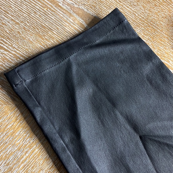 SIMON CHANG Dark Brown Coated Pant 8 - Picture 8 of 9